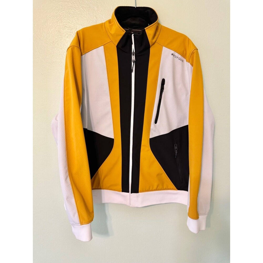Body Glove Tri Color Soft Shell Zip Front Jacket Men's XL Yellow/Black Full Zip